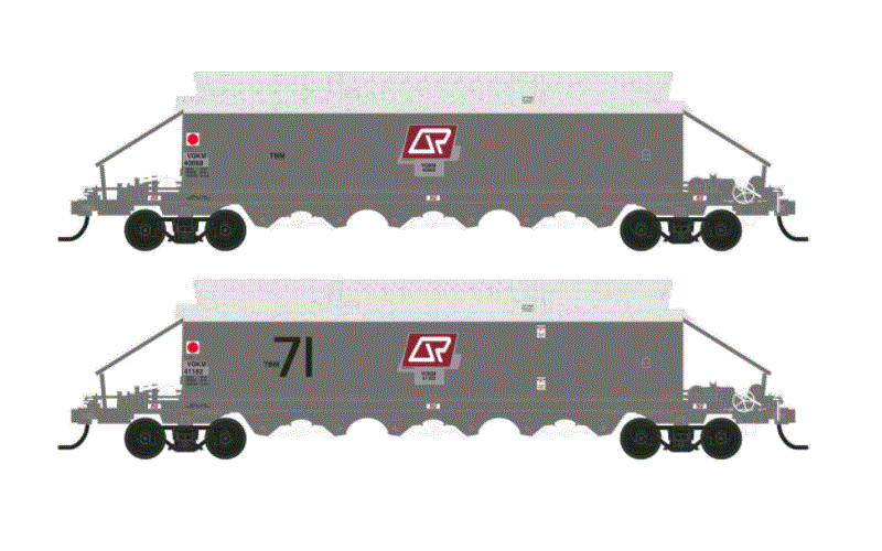 Southern Rail Models QR VAK & VGK Coal & Wheat Hoppers HO/HOn3½ Scale