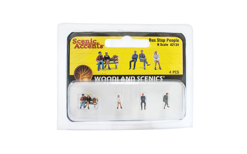 Woodland Scenics A2134 Bus Stop People N Scale