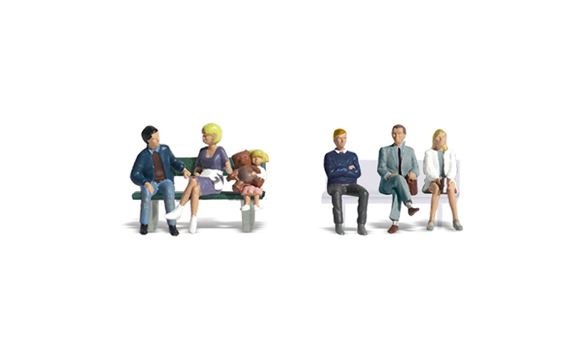 Woodland Scenics A2134 Bus Stop People N Scale
