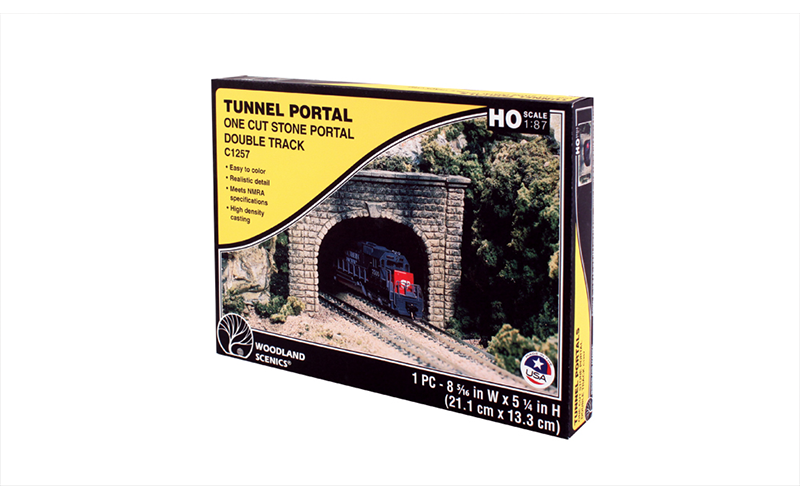 Woodland Scenics C1257 Cut Stone Double Portal HO Scale