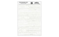 Woodland Scenics Model Graphics Dry Transfer Decals MG740 45° USA Gothic White