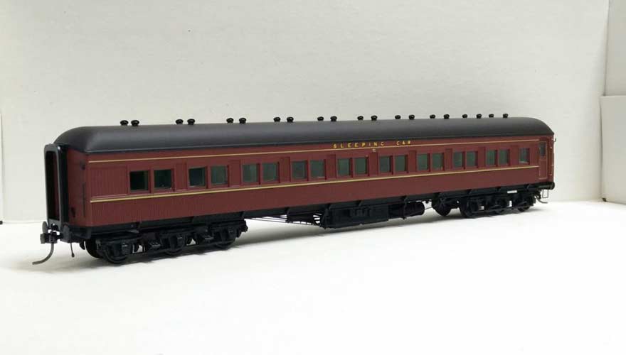 Eureka Models NSWGR 12 Wheel Passenger Car Series MAL 614 Sleeping Car Indian Red HO Scale