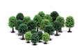 Hornby R7198 Skale Scenics Deciduous Trees 5 - 9cm (20 pieces) HO/OO Scale