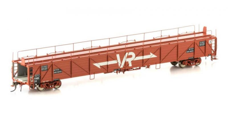 Auscision VCC-7 VMBX Fluted Metal Sided Car Carrier, VR Red with Large VR Logos, 4 Car Pack