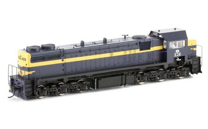 Auscision VIC X Class Locomotive (Series 1) X-6 X34 VR Blue & Gold HO Scale