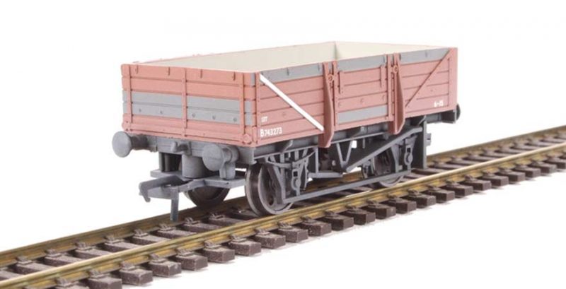 Branchline 33-087, 5 Plank China Clay Wagon without Hood BR Bauxite Weathered OO Scale Product Ref 33-087