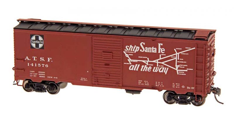 Intermountain HO Scale 40' Modified 1937 AAR Boxcar (10'-6" IH) Santa Fe BX-37 Grand Canyon Product Ref 45832