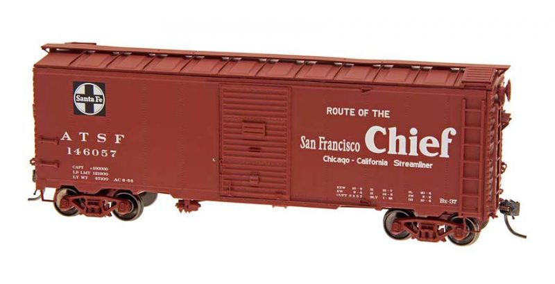 Intermountain HO Scale 40' Modified 1937 AAR Boxcar (10'-6" IH) Santa Fe BX-37 Chief Product Ref 45835