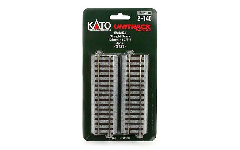 Kato 2-140 unitrack HO Straight 123mm 4 pieces
