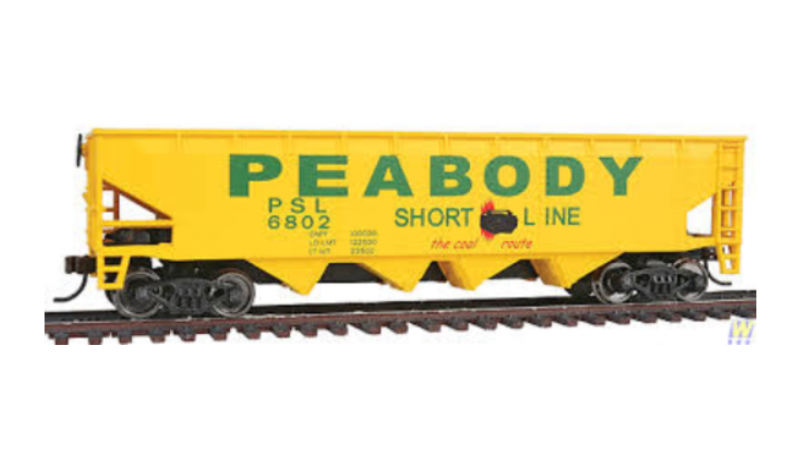 Walthers, 40' Offset Quad Hopper, 'PEABODY', HO Scale